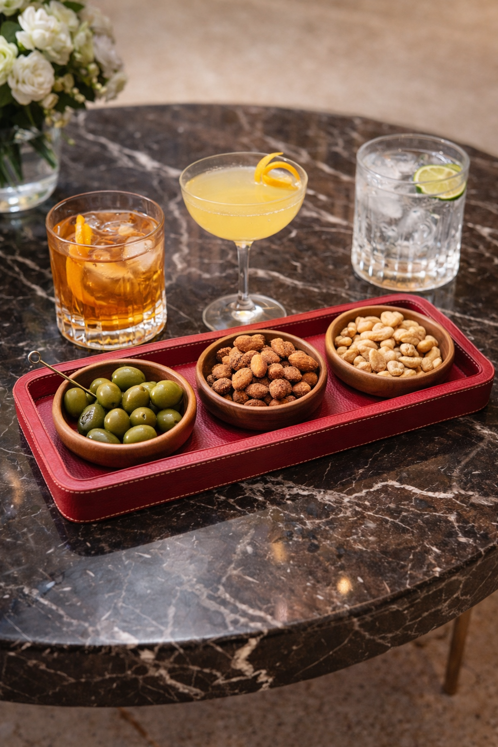 Italian Leather Valet Tray